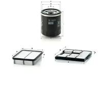 Juego de filtros TOYOTA COROLLA Kombi (_E11_), COROLLA VIII MANN FILTER