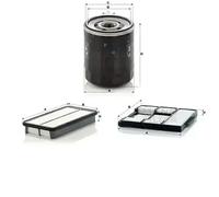 Juego de filtros TOYOTA COROLLA Kombi (_E11_), COROLLA VIII MANN FILTER