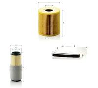 Juego de filtros VOLVO S60 1, S60 I, V70 II MANN FILTER