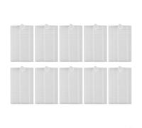 Juego de filtros y cepillos compatibles para aspiradoras Zigma 980 981, diseño fácil de poner, paquete de 2 filtros más 4 cepillos laterales (paquete de 10)