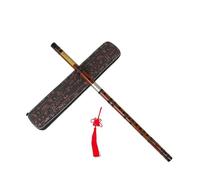 Juego de flauta de bambú Flauta De Bambú Instrumento Musical Tradicional De Viento Madera Flauta Transversal Con Estuche(F Key Flute)