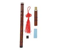 Juego de flauta vertical de bambú estilo chino, flauta dulce musical para principiantes, flauta de bambú de tono claro con nudo chino y kit de diafragma para interpretación (Tecla F)