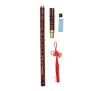 Juego de flauta vertical de bambú estilo chino, flauta dulce musical para principiantes, flauta de bambú de tono claro con nudo chino y kit de diafragma para interpretación (Tecla C)