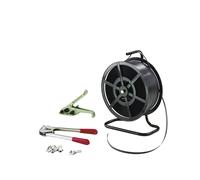 Juego de flejado, cinta de PP aparato tensor, tenaza de precintado, portabobinas portátil, cinta, precintos