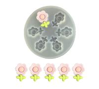 Juego de flores de silicona con 4 diseños florales para decoración de pasteles, chocolate, fondant, hibisco, silicona flexible