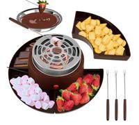 Juego de fondue 2 en 1, kit de tostado de fondue de chocolate y malvavisco con accesorios, perfecto para fiestas y noches de cine