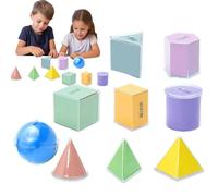 Juego de formas geométricas - Demostrador de Áreas 3D de colores, manipulaciones matemáticas, fáciles de desmontar, Construcción robusta para la escuela primaria | Manipulaciones de aprendizaje en cl