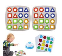 Juego de Formas,Rompecabezas de tabla geométrica - con timbre de aprendizaje interactivo | a partir de 3 años para niñas y niños Juego de dos jugadores