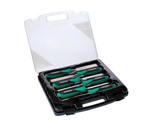 Juego de formones para madera 6pzas de Q30 acero inoxidable 6, 10, 12, 18, 25, 32mm con práctico maletín de WIESEMANN 1893 I ENSURE Serie I 81284