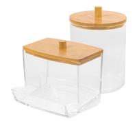 Juego De Frascos Para Bastoncillos Y Discos Desmaquillantes