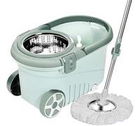 Juego de fregona y cubo, Cabezal de repuesto for fregona, hogar, hogar, blanco, fácil de escurrir, recambio de fregona giratoria, cabezales de fregona a vapor