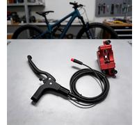 Juego de frenos de disco hidráulicos para bicicleta eléctrica, calibradores de doble pistón con discos de 160 mm y cable de 2 pines, para bicicletas eléctricas plegables y scooters (solo freno trasero