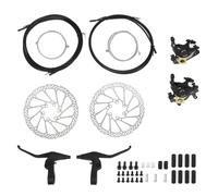 Juego de frenos de disco mecánicos, kit de freno de disco para bicicleta con pinza y cable delantero trasero - Fuerza de frenado fuerte de aleación de aluminio para piezas de