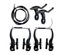Juego de frenos delanteros y traseros para bicicleta de montaña con palancas de pinza, cables, juego de frenos delanteros y traseros y kits de palanca de freno