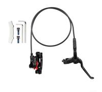Juego de frenos hidráulicos de 2 pistones con kit de manguera delantera derecha de 800 mm y trasera izquierda de 1450 mm para bicicletas (kit delantero derecho)