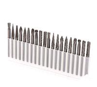 Juego de fresas de acero de carburo de tungsteno de 20 piezas, mini broca de diamante, material de fresa para accesorios Dremel, 1 pieza, 3 x 3 (3)