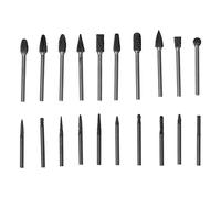 Juego de fresas de punta rotativa de carburo de tungsteno, 20 piezas, amoladora de troquel de doble ranura para procesamiento de metales, soldadura, fundición, tallado de madera,