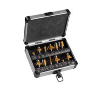 Juego de fresas para madera Dnipro-M PROFESSIONAL, mango 8 mm, 12 piezas (2021)