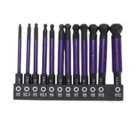 Juego de fresas rotativas de 10 piezas, vástago hexagonal de 1/4 de pulgada, acero de tungsteno chapado en Ti, para esmerilar, tallar, pulir, compatible con taladro eléctrico