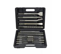 Juego de fresas y brocas SDS+ Awtools de 17 piezas, incluye variedad de herramientas para perforar en hormigón, mampostería, alta calidad, sistema SDS+ para máxima resistencia.