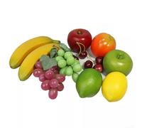 Juego de frutas artificiales realistas hechas a mano con 12 piezas decorativas realistas para decoración del hogar, centros de mesa y decoración de fiestas en material plástico