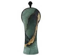 Juego de funda de cuero para palos de golf, color verde salvia y negro | Fundas impermeables con número intercambiable Etiquetas para Driver & Fairway Woods