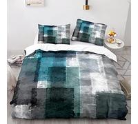 Juego De Funda De Edredón , 2/3 Piezas Funda Nórdica Cama 80/90/105/135/150 Geométrica Rayas Cuadros Acuarela Abstracto Moderno Poligonal Negro Blanco Juego de Cama (Color 5,Cama 105 200 x 200 cm)