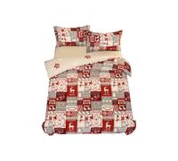 Juego De Funda De Edredón ,2/3 Piezas Funda Nórdica Cama 80/90/105/135/150 Navidad Copo de Nieve Patrón de árbol de Navidad Papá Noel Ciervo Animal Juego de Cama (gift 6,Cama 80/90-155 x 220 cm)