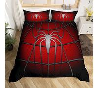 Juego de funda de edredón 3D para niños y niños, juego de ropa de cama de tela de araña 3D para dormitorio, sala de estar, rojo, negro, gris, juego de funda de edredón de animales de araña, tamaño do