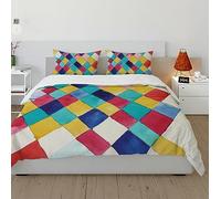 Juego de Funda de edredón con diseño de Cuadros de Colores Wassily Kandinsky Art, Funda de edredón Ligera de 3 Piezas con Cremallera y Lazos, 2 Fundas de Almohada 220x240 cm