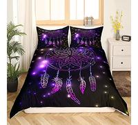 Juego de Funda de edredón para Cama de Matrimonio,atrapasueños,Microfibra Ultra Suave,romántica y Cielo Estrellado,Funda de edredón para Cama,de Ropa de Cama,3 Piezas