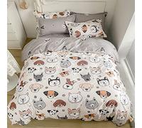 Juego de Funda de edredón para niños y niñas, Juego de Ropa de Cama Reversible con diseño de Perro Corgi galés, Perro Husky, Pata Husky, Juego de Cama para Amantes de los Perros, decoración de dormit