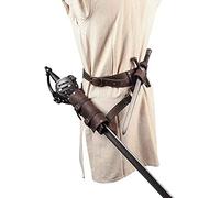 Juego de funda de espada medieval retro con cinturón de rana de piel sintética para caballero, soporte de rana vintage