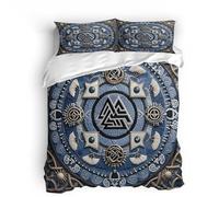 Juego De Funda Edredon Brújula Vegvisir, Funda Nórdicas Cama Arte Mural Vikingo Medieval 240X260cm Cubierta Decorativa con Microfibra 1 Copripiumino E 2 Federe 50X75cm