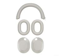 Juego de funda exterior de silicona para diadema y orejeras compatible con Sony WH-1000XM6 para protección a prueba de sudor, polvo e impermeable (blanco2)