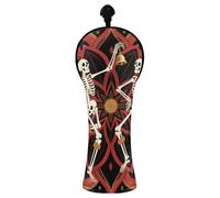 Juego de funda impermeable para palos de golf, diseño de mandala bohemio y esqueleto humano, con etiquetas intercambiables para maderas y conductor híbrido para madera