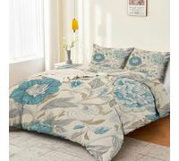 Juego De Funda Nórdica 200 Cm X 200 Cm con William Morris Flores Hojas Reversible Y Ultra Suave Funda Nórdica Estampada con 2 Fundas De Almohada Microfibra Lavable Beige