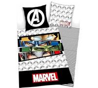 Juego de funda nórdica Avengers Marvel 140 x 200 cm con funda de oreja de 63 x 63 cm (juego Vengador-2)