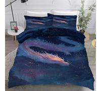 Juego de Funda Nórdica Bestia MíTica Funda Nordica Cama 80/90 DragóN del Cielo Estrellado Ropa de Cama 150x220 cm + 2 Funda de Almohada 50x75 cm, 3D Estampado Microfibra