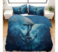 Juego de Funda Nórdica Cama 105/135 Anclaje De Cuerda 180x220 cm Funda de Edredón Suave con 2 Funda de Almohada 50x75 cm, Juego de Cama Polialgodón con Cremallera
