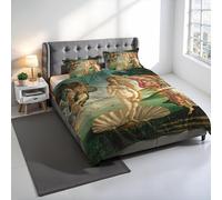 Juego de funda nórdica con impresión digital Sueños de autor, 100% algodón, fabricado en Italia, juego de funda nórdica para cama de matrimonio, funda nórdica de 250 x 200 cm + 2 fundas de almohada de