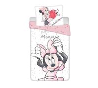 Juego de funda nórdica de 140 cm x 200 cm + funda de almohada de 50 x 70 cm (2 piezas), diseño de Minnie White