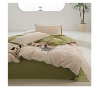 Juego de funda nórdica de algodón 100% -1 cubierta de edredón suave 2 camaradas de almohada, edredón de cama Set transpirable cómodo suave (color: 11, tamaño: 1,5 m de cama