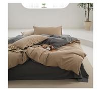 Juego de funda nórdica de algodón 100% -1 cubierta de edredón suave 2 camaradas de almohada, edredón de cama Set transpirable cómodo suave (color: 14, tamaño: 1,5 m de cama