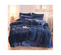 Juego de Funda nórdica Felpa Color Puro con sábanas y Fundas Almohada, Juego Cama cálido Invierno Lujo, Juegos Individual para Ropa Cama(Color 1,1.5m 4 pcs Set)