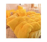 Juego de Funda nórdica Felpa Color Puro con sábanas y Fundas Almohada, Juego Cama cálido Invierno Lujo, Juegos Individual para Ropa Cama(Color 8,1.2m 3 pcs Set)