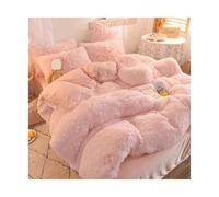 Juego de Funda nórdica Felpa Color Puro con sábanas y Fundas Almohada, Juego Cama cálido Invierno Lujo, Juegos Individual para Ropa Cama(Color 4,1.5m 4 pcs Set)