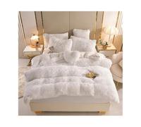 Juego de Funda nórdica Felpa Invierno Color Puro con sábanas y Fundas Almohada, Juego Cama cálido Peludo, Juegos Individual Lujo para Ropa Cama(Color 12,1.5m 4 pcs Set)