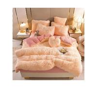 Juego de Funda nórdica Felpa, Juego Ropa Cama cálida Invierno Color Puro con sábanas y Fundas Almohada, Juegos Individual Lujo Peludos para Ropa Cama(Color 9,1.2m 3 pcs Set)