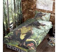 T Rex Colcha para Cama Individual de Funda de edredón Juego de Funda de y P/Dino Jurassic Ropa de Cama Funda de Dinosaurio